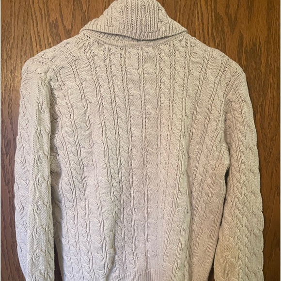 Cowl Neck Cable Knit Sweater * - Picture 3 of 3